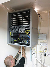 data cabinet installation image